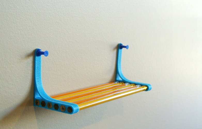 Pencil Shelf by WallTosh 3d printing designs