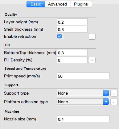 best cura slicer settings